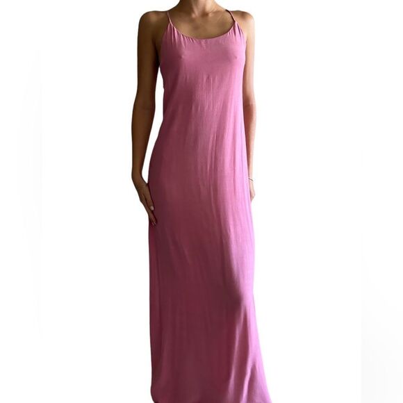 Staud Maxi Pink Dress Size S - Picture 5 of 9